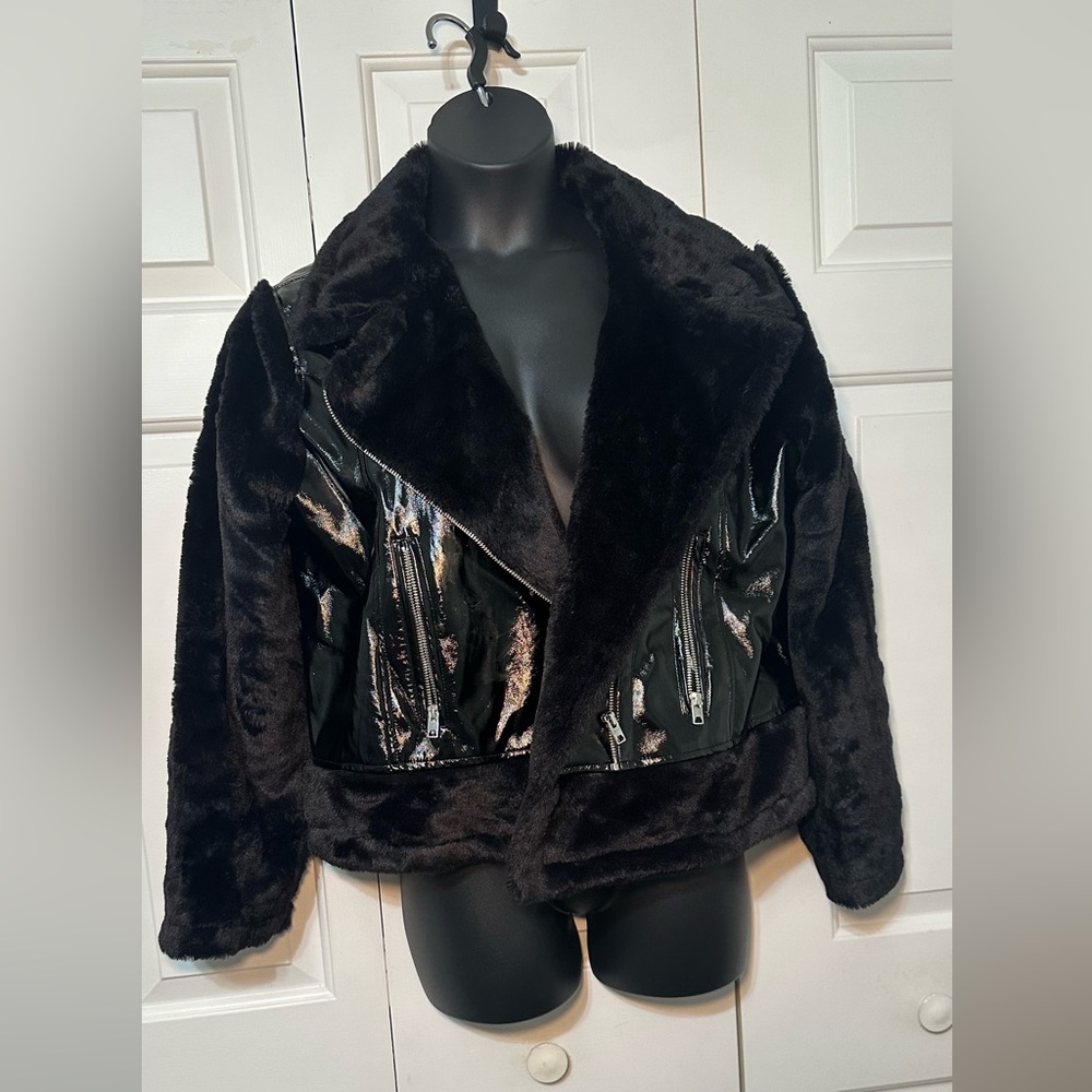 Black Faux Fur Jacket